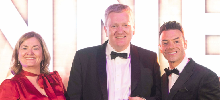 Digby Brown Chief Executive Fraser Oliver receives the Business Leadership Award 2025