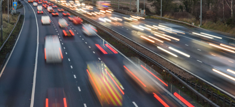 Traffic on a UK motorway