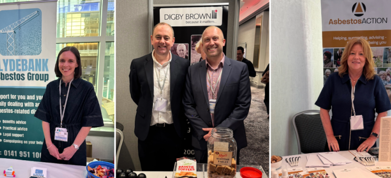 Digby Brown staff from our Industrial Disease team attend the LCNUK conference along with our charity partners Asbestos Action and Clydebank Asbestos Group