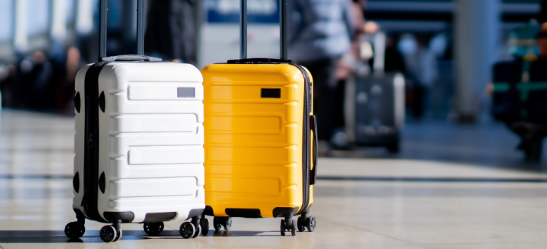 Suitcases in an airport