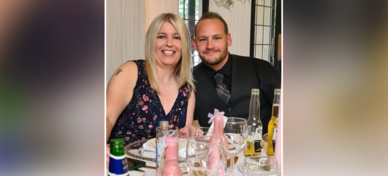 Nicola pictured with her late husband Matthew