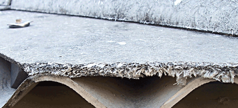 Asbestos in roof sheet
