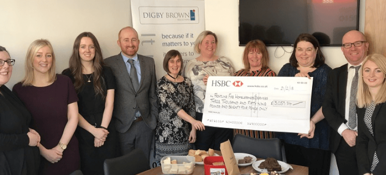 Kirkcaldy Cheque Handover