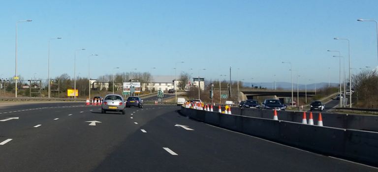 Car on a motorway
