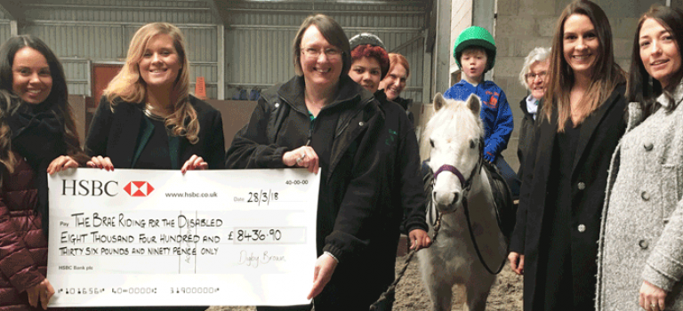 Dundee Cheque Handover to The Brae Riding for Disabled