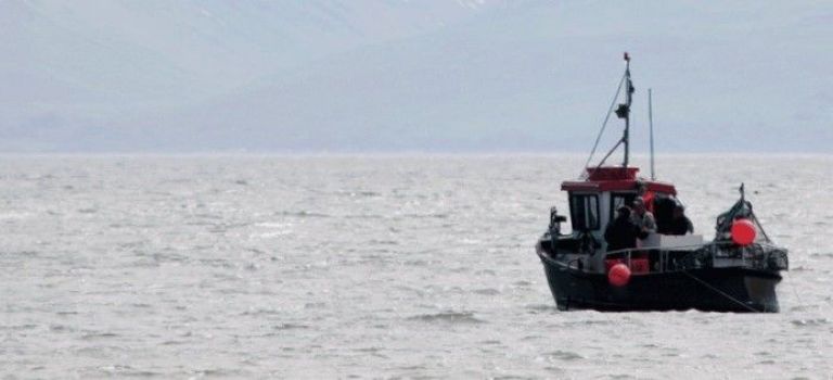 Fishing boat at sea