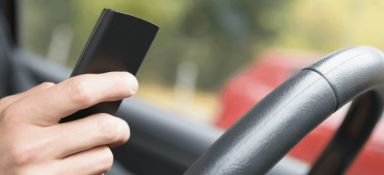 On mobile phone whilst driving