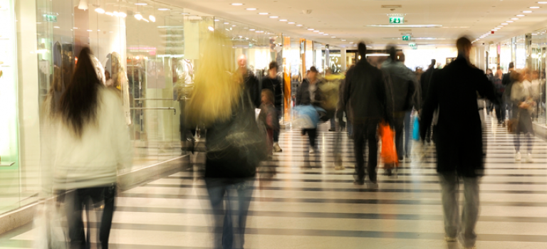 People in a shopping centre