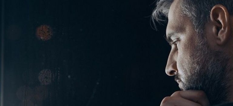 Man looking pensive