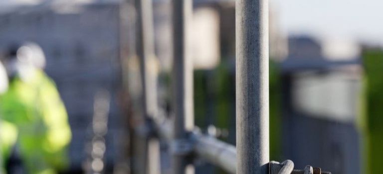 Construction workers on roof