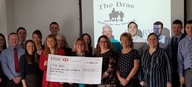 Dundee Cheque Handover to The Brae Riding for Disabled