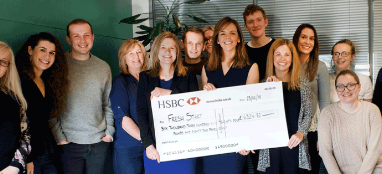 Cheque Handover to FreshStart