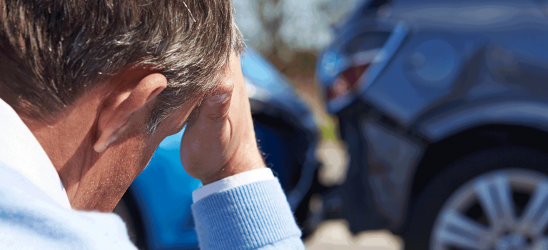 Road Traffic Accident Upset Man