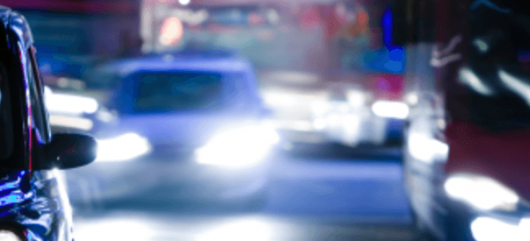 Taxi and cars on the road