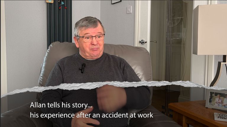 Allan tells his story about hs experience after an accident at work
