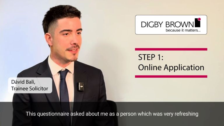 Trainee Solicitor, Dávid Bali, speaks about Step 1 of the Traineeship application process